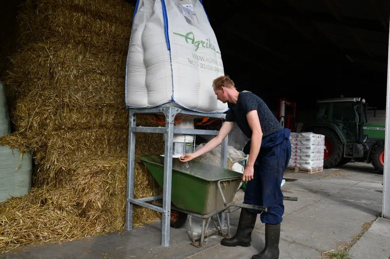 VidKalk® bigbag losstation met hygiëne kalk