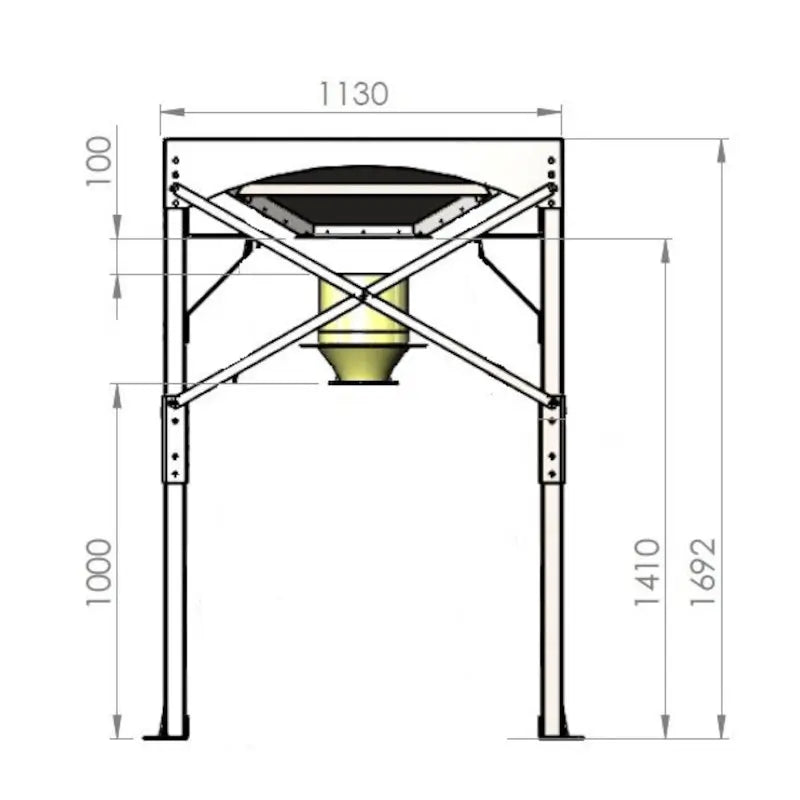 Modulo SP® big bag unloading station; funnel